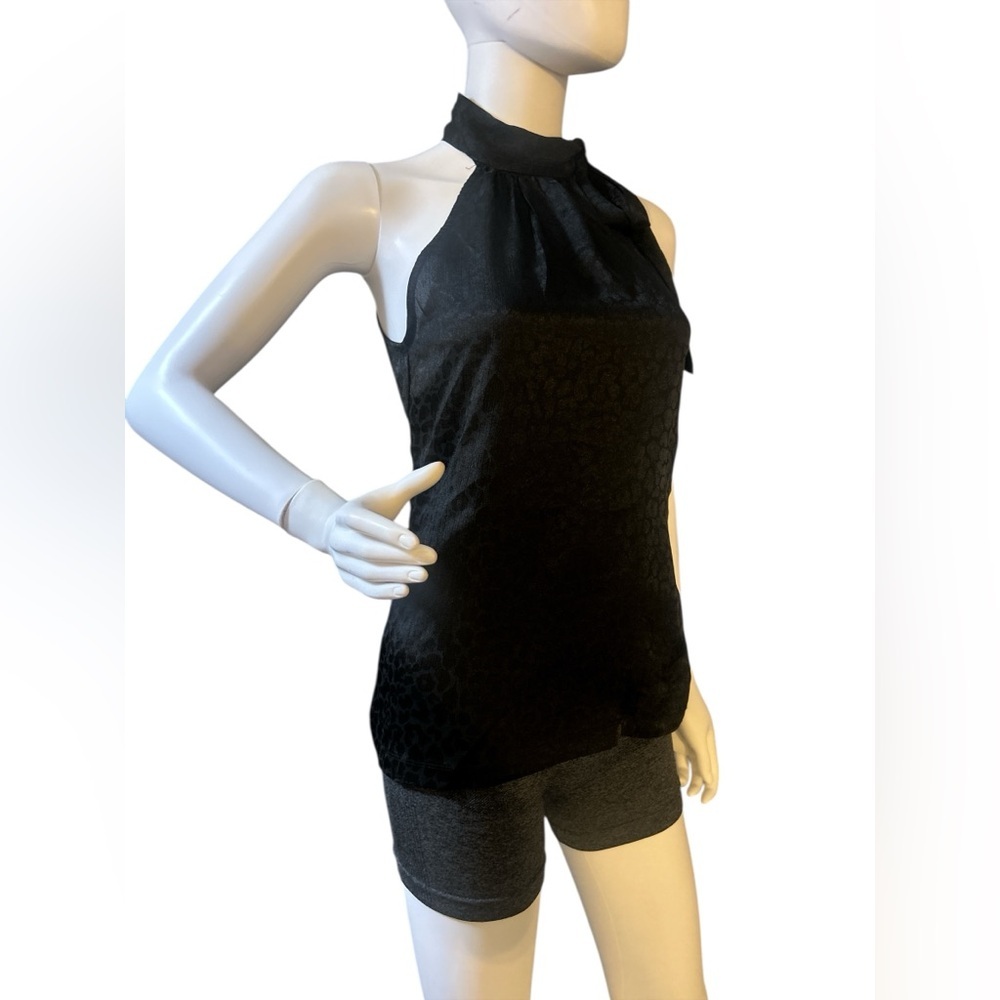 Be cool Black Sleeveless Halter Top size S - Picture 3 of 6